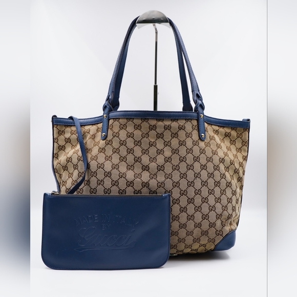 AZ26❤️ Gucci GG Monogram Canvas Craft Tote Bag - Picture 1 of 14